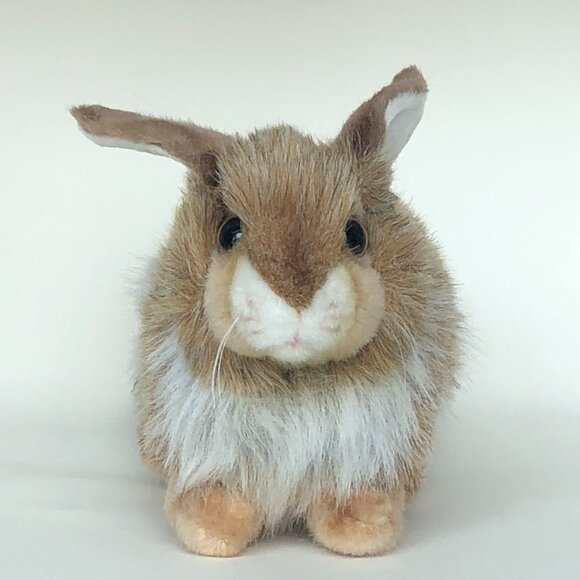 Hansa Handcrafted Rabbit (Brown Mix) Stuffed Animal Brand New w/ Tag - Picture 3 of 14